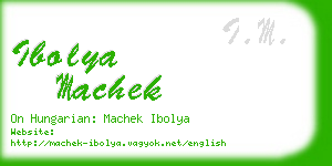 ibolya machek business card